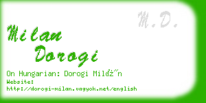 milan dorogi business card